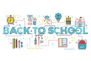 Back to school concept vector