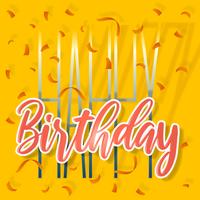 Happy Birthday Beautiful Greeting Card Poster vector