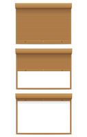 brown rolling shutters vector illustration