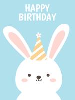 lindo conejito, primera fiesta de cumpleaños, feliz cumpleaños 1 año de  edad 19520201 Vector en Vecteezy