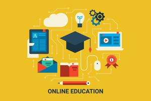 Educación en línea vector