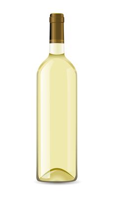 bottle with white wine