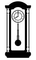 reloj viejo retro vintage icono stock vector ilustración negro contorno silueta