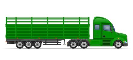 truck semi trailer for transportation of goods vector illustration