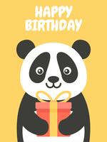 Feliz cumpleaños panda vector