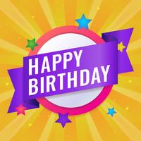 Happy Birthday Greeting Cards Vector Illustration