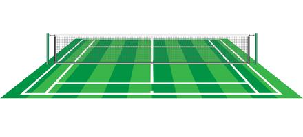 tennis court with net vector illustration