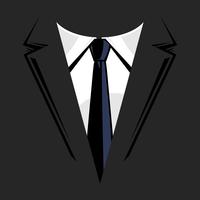 Businessman in suit head vector icon