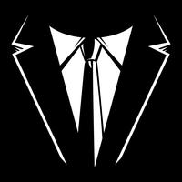 Businessman in suit head vector icon