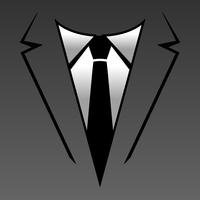 Businessman in suit head vector icon