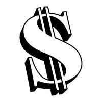 Dollar sign green vector