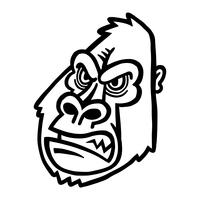 Gorilla Ape Monkey Face vector