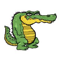 Alligator cartoon illustration vector