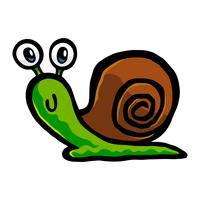 Snail cartoon illustration vector