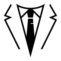 Businessman in suit head vector icon