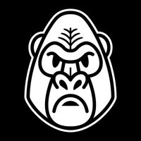 Gorilla Ape Monkey Face vector