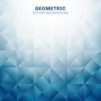 Abstract geometric triangles pattern blue background with place for text vector