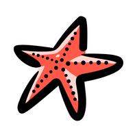 Starfish sea creature vector icon