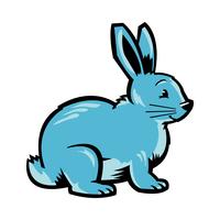 Gráfico de conejo de conejito de dibujos animados vector