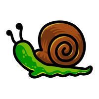 Snail cartoon illustration vector