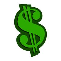 Dollar sign green vector