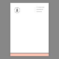 Yellow Letterhead Template Design vector