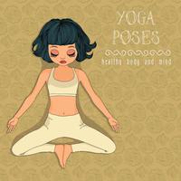 pose de yoga vector