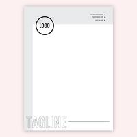 Gray And Black Letterhead Template vector