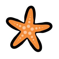 Starfish sea creature vector icon