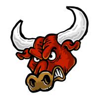 Angry Bull Head illustration vector