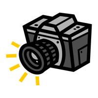 Icono de vector de cámara de fotografía