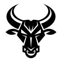 Ilustración de Angry Bull Head vector