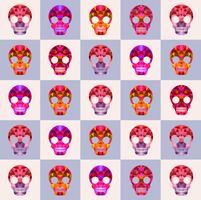 Print skulls vector