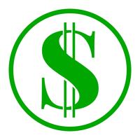 Dollar sign green vector