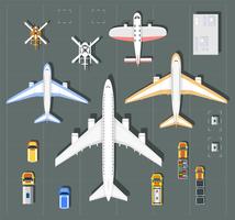 Overhead   point of view airport vector