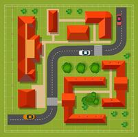 Town top view vector