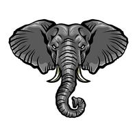 Angry cartoon elephant illustration vector