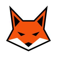 Fox cara logo vector icono