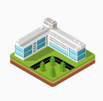 Town in isometric vector