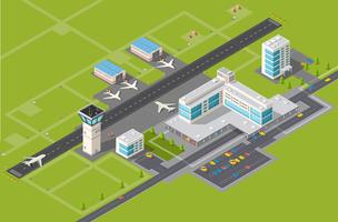 Airport terminal vector
