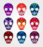 Conjunto de calaveras vector