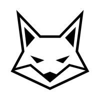 Fox cara logo vector icono