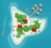 Island paradise view vector