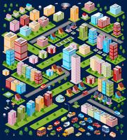 Isometric houses, town houses,  vector
