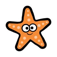 Starfish sea creature vector icon