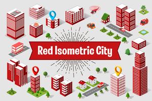 Red City  skyscraper  vector