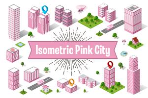 City pink  skyscraper 