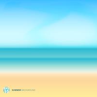 Summer season landscape blurred background with beach, sea. sky and cloud. vector