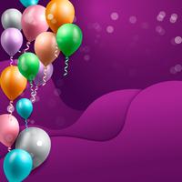 Fondo de celebración de cumpleaños, fondo de pantalla de globo de cumpleaños vector
