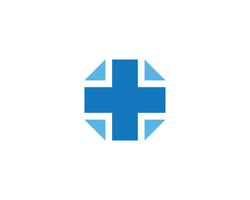 además de médico cruzado vector icono de logotipo